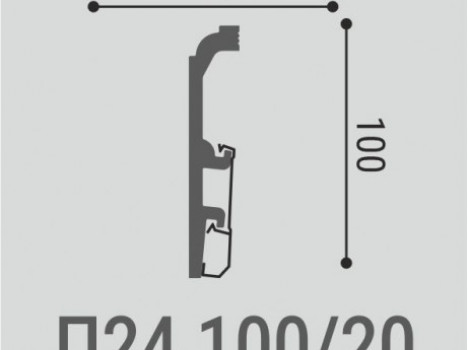  Плинтус с монтажной планкой Bello Deco XPS П24