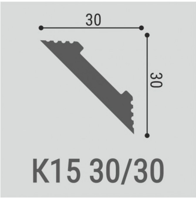 фото - Карниз Bello-Deco XPS К15 30-30