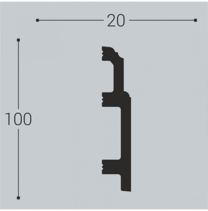 фото - Плинтус Bello-Deco XPS П10 100-20