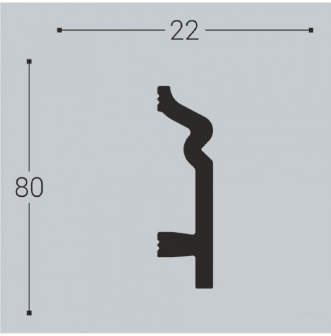 фото - Плинтус Bello-Deco XPS П2 80-22