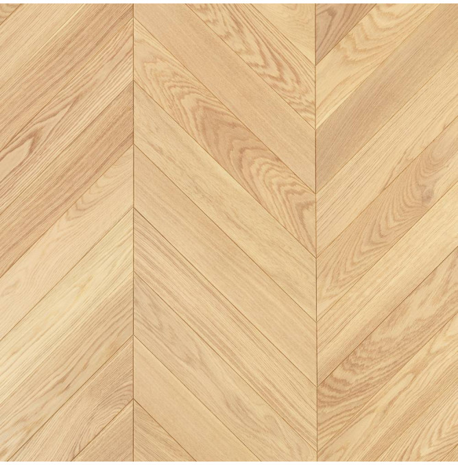 фото - Инженерная доска Елка Французская Lab Arte Chevron Дуб Натур Беж лак 600/510х90х14/3/45°