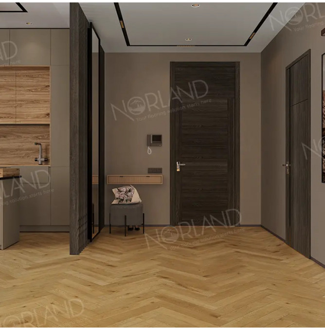 фото - Ламинат Norland Herringbone Elegant Strong/Елка Элегантная Сила LF304-09 Дуб Хайнан