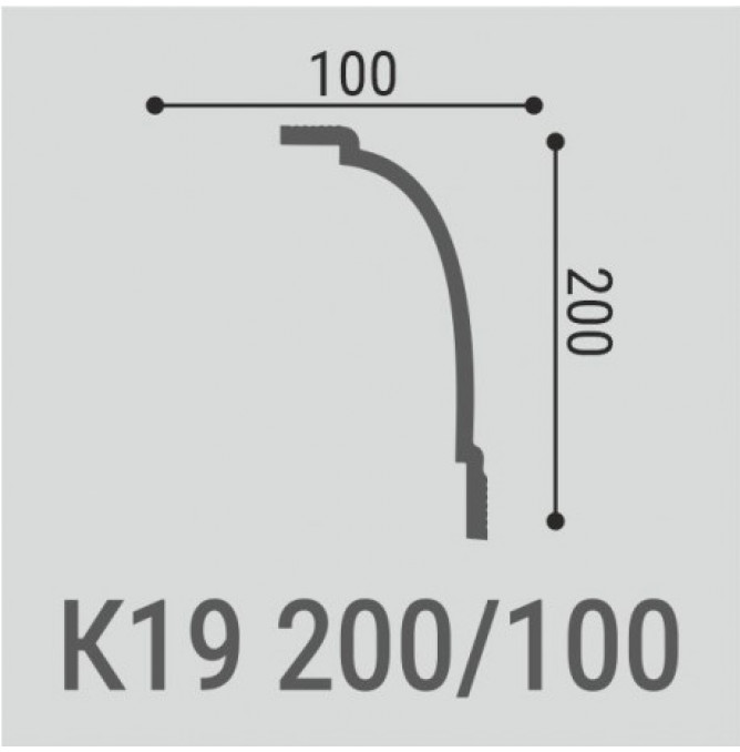 фото - Карниз Bello-Deco XPS К19 200-100