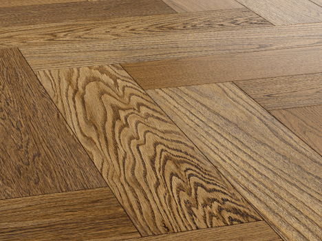   Елка Английская Royal Parket 490х125х13мм Дуб Натур Шерман лак
