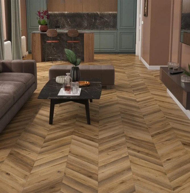 фото - Ламинат Alpine Floor Original Chevron Art/Арт-Шеврон LF109-04 Дуб Килиманджаро