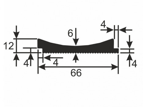  Рейка RX006, 62х12, 2800мм, Экополимер/24