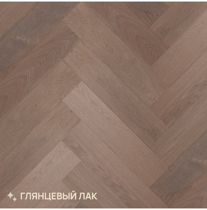 фото -  Елка Английская Royal Parket 490х125х13мм Дуб Натур Пепел лак