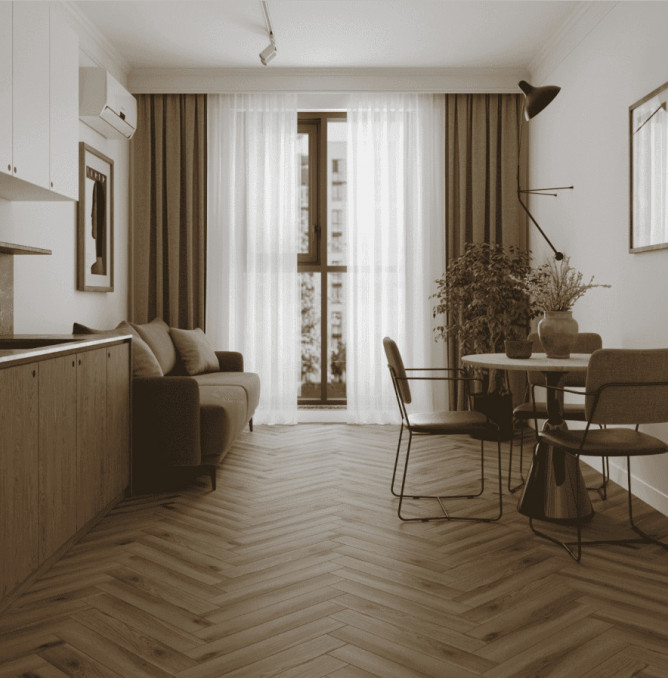 фото - Ламинат Norland Herringbone Elegant Strong/Елка Элегантная Сила LF304-40 Дуб Лира
