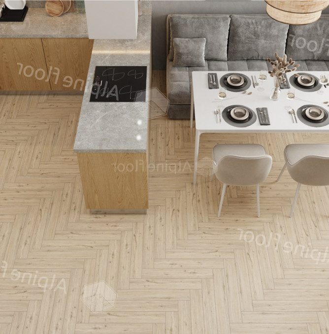 фото - Ламинат Alpine Floor Original Herringbone 8 Pro/Елка Эксперт 8 LF102-01 Дуб Лион