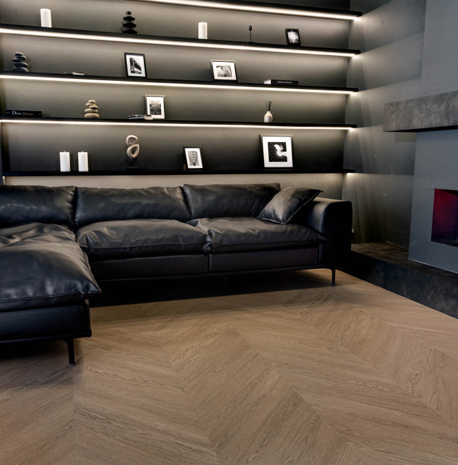 фото - Кварц-винил SPC ламинат Steinholz Element-Chevron / Элемент-Шеврон Базилика STH095EC