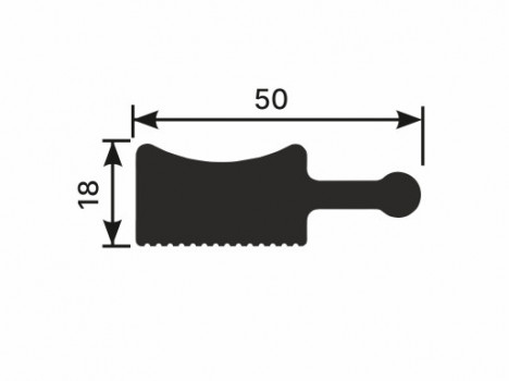  Заглушка ZL008-3, 50х18, 2785мм, левая, для рейки RX008, Экополимер/21