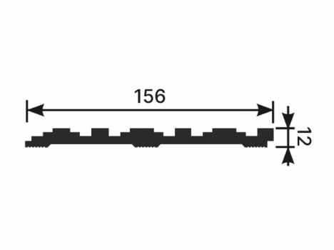  Панель RP006, 156х12, 2800мм, Экополимер/10