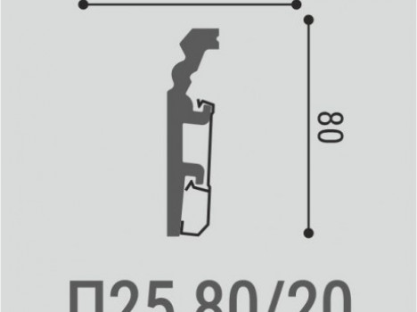  Плинтус с монтажной планкой Bello Deco XPS П25