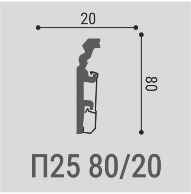 фото - Плинтус с монтажной планкой Bello Deco XPS П25