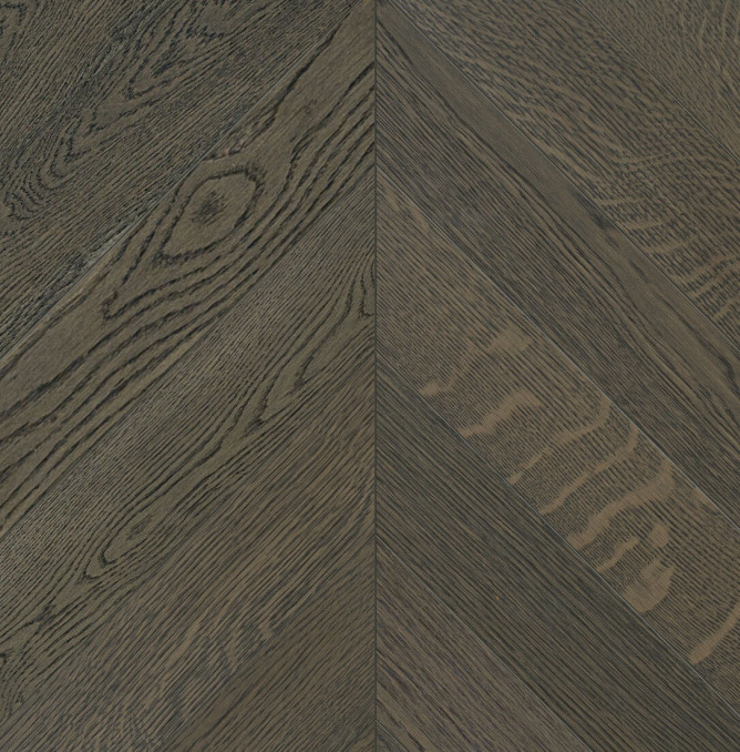 фото - Паркетная доска ESTA Parket Chevron Nova Oak CH Nova Elite Lava Grey