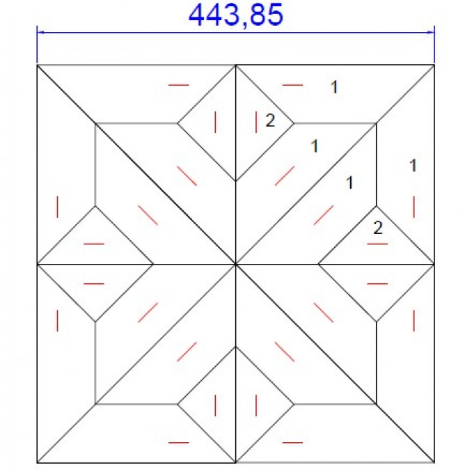 фото - Модульный паркет Lab Arte Geometry массив Дуб №5-50 573х573х15 мм