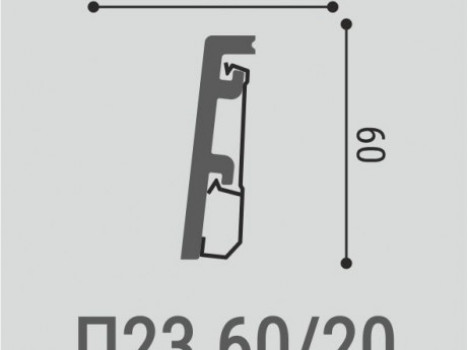  Плинтус с монтажной планкой Bello Deco XPS П 23