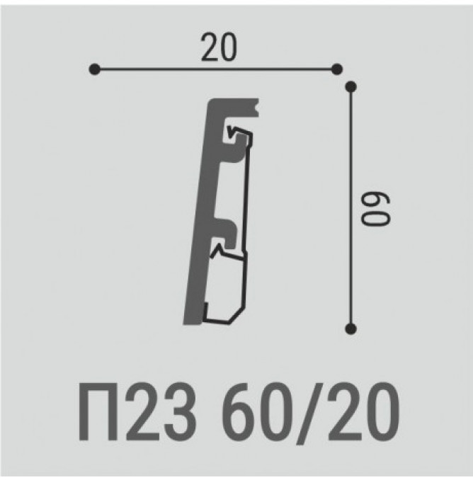фото - Плинтус с монтажной планкой Bello Deco XPS П 23