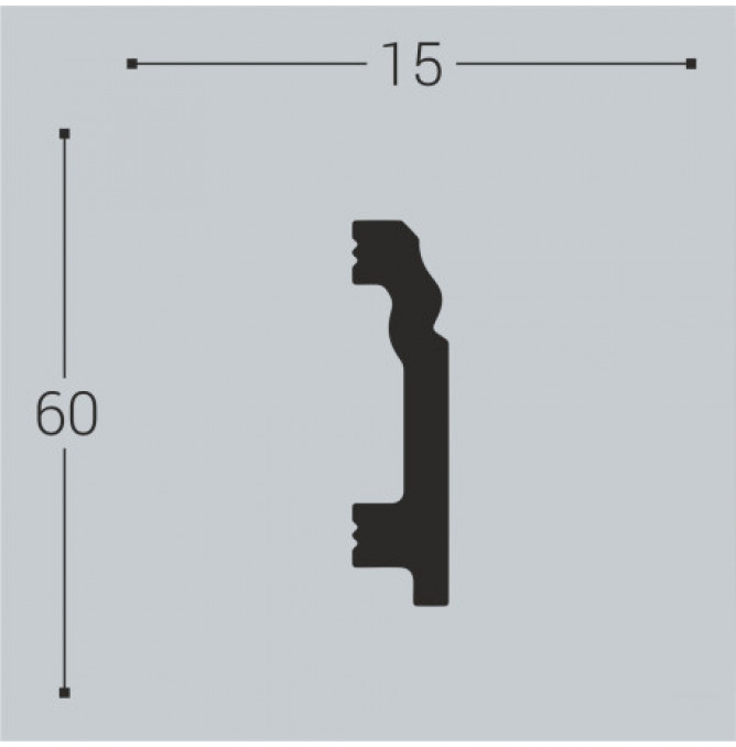 фото - Плинтус Bello-Deco XPS П1 60-15
