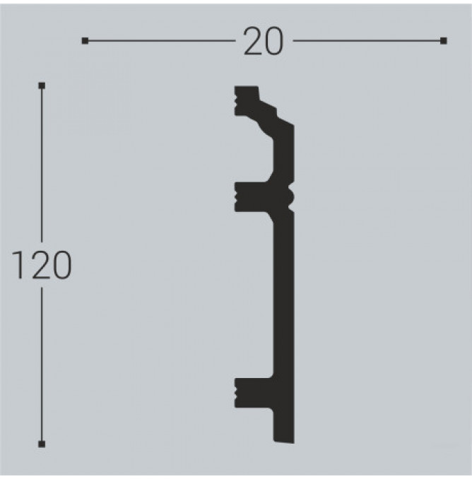 фото - Плинтус Bello-Deco XPS П12 120-20