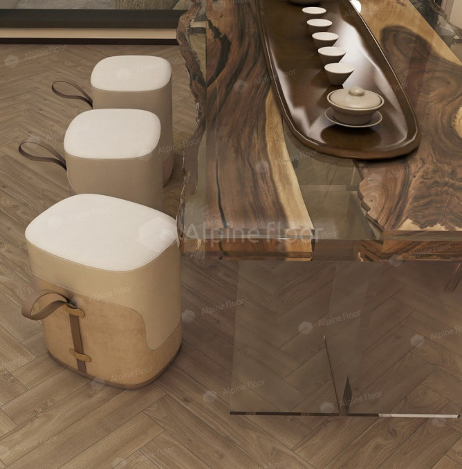 фото - Ламинат Alpine Floor Original Herringbone 10/Елка 10 LF107-09 Дуб Калабрия
