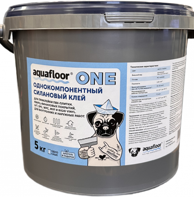 фото - Сопутствующий товар Однокомпонентный силановй клей Aquafloor One (5 кг)