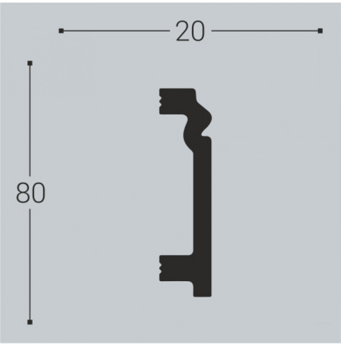 фото - Плинтус Bello-Deco XPS П3 80-20