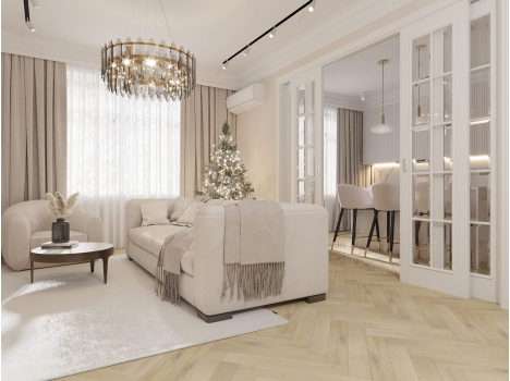  Инженерная доска AlixFloor Английская Ёлка ALX1056HB Дуб Песочно-Серый