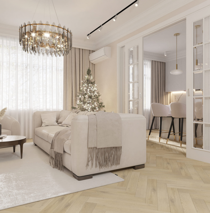 фото - Инженерная доска AlixFloor Английская Ёлка ALX1056HB Дуб Песочно-Серый