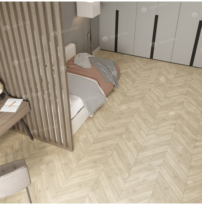 фото - Кварц-винил Alpine Floor CHEVRON ALPINE ECO 18-7 Сонома