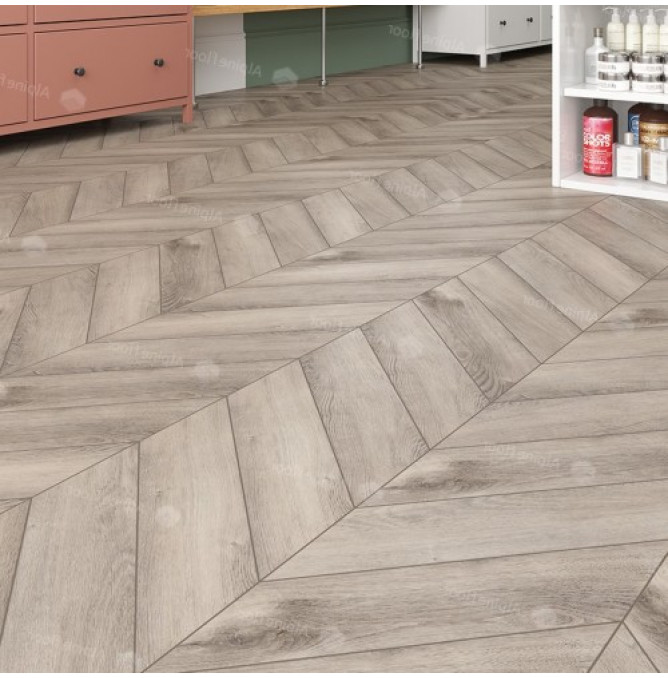 фото - Кварц-винил Alpine Floor CHEVRON ALPINE LVT ECO 20-8 Дуб Исида Chevron