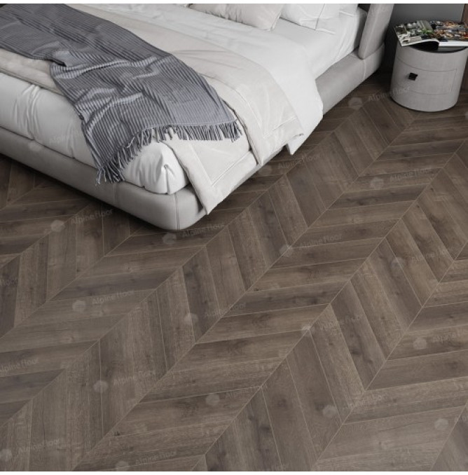 фото - Кварц-винил Alpine Floor CHEVRON ALPINE ECO 18-9 Дуб Антарес