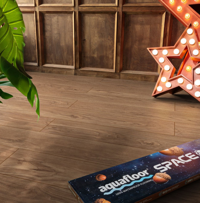 фото - Кварц-винил Aquafloor Space Nuts XL Glue / Космический Орех ИксЭль AF4076NXL Glue