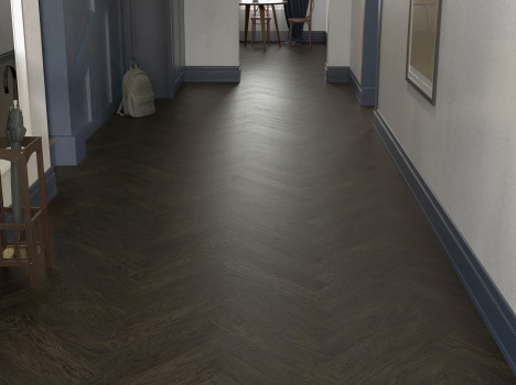  Паркетная доска ESTA Parket Herringbone Oak HB Nova Elite Lava Grey