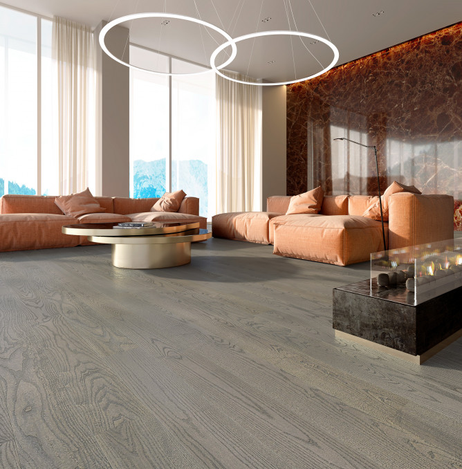 фото - Паркетная доска ESTA Parket Ash Elegant Dusky Grey