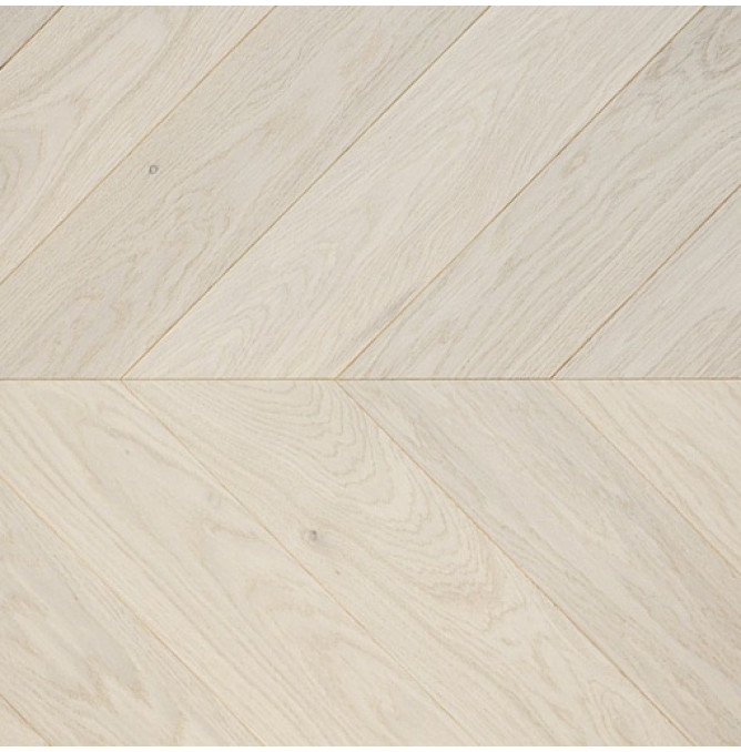 фото - Паркетная доска ESTA Parket Ash Chevron Elegant Frost Ivory Pores