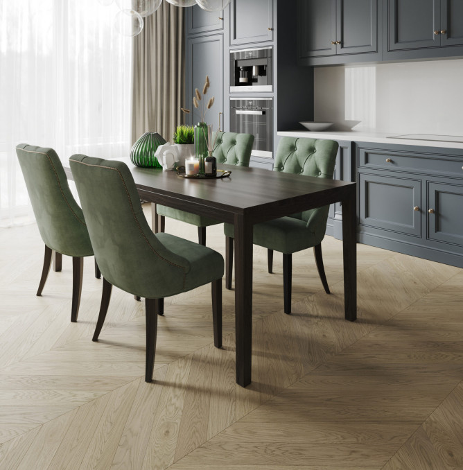 фото - Паркетная доска ESTA Parket Chevron Nova Oak CH Nova Elite Sandstone