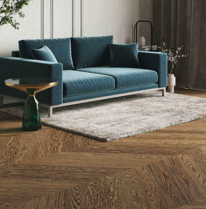 фото - Паркетная доска ESTA Parket Chevron Nova Oak CH Nova Elite Stavanger