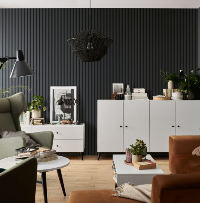 фото - Реечная стеновая панель VOX LINERIO L-LINE ANTHRACITE АНТРАЦИТ
